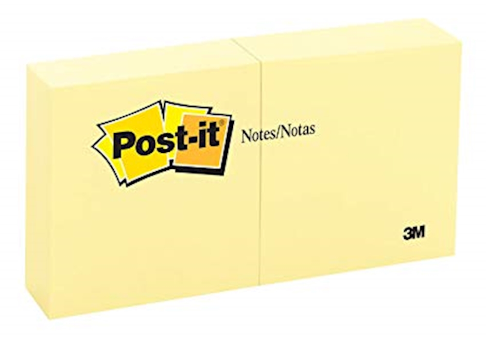 STICK N NOTE 76X76 S/NOTES PAST YELLOW (100)