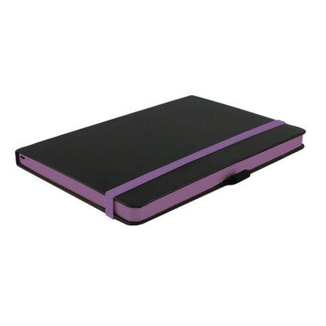 A4 JOURNALGUILDED BLACK/PURPLE