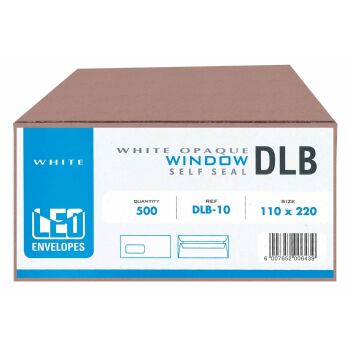 DLB 110X220 WHITE WINDOW SELF SEAL ENVELOPE