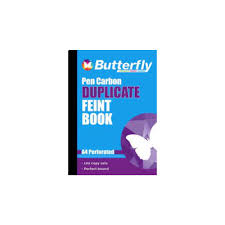 BUTTERFLY A4 DUPLICATE FEINT PLAIN - 200 SHEETS