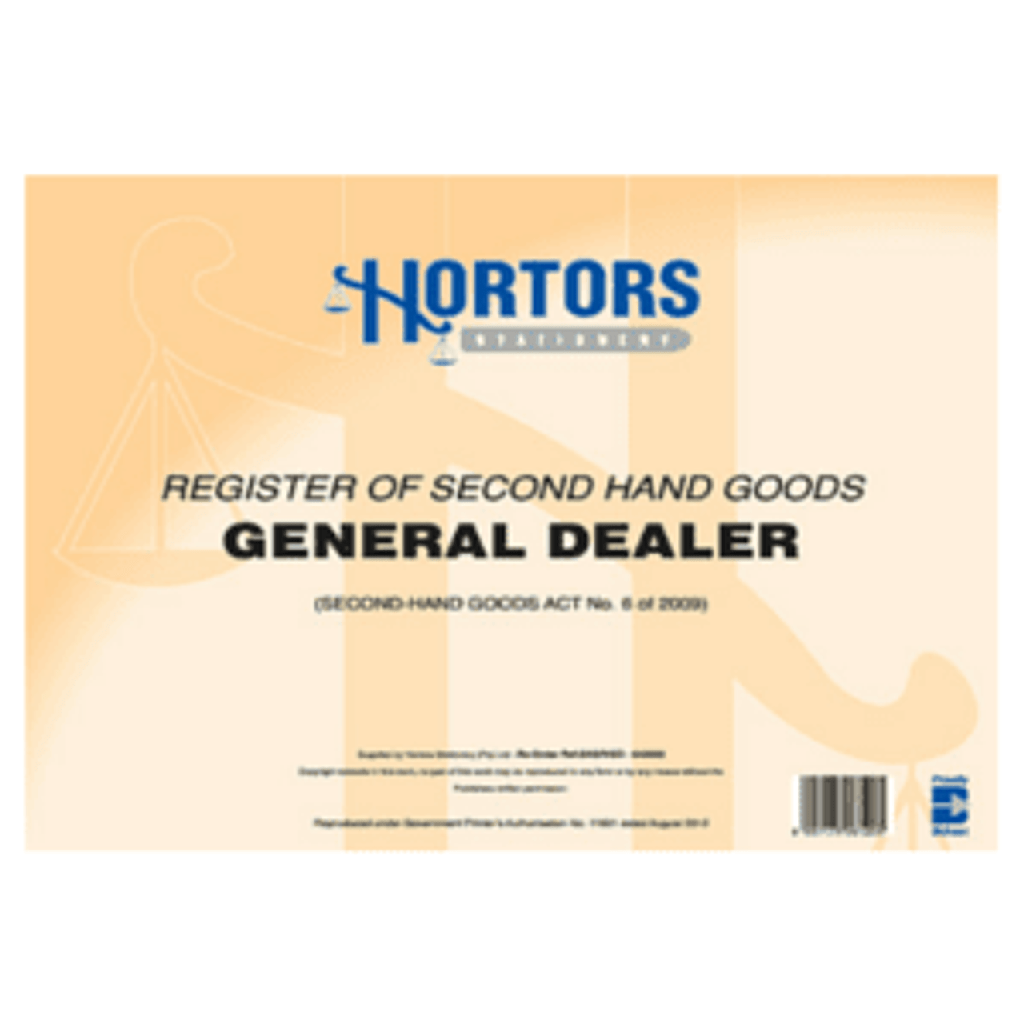 HORTORS SECOND HAND GOODS REGISTER