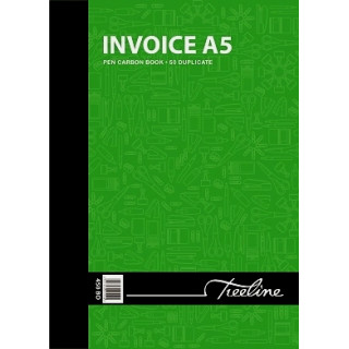 TREELINE A5 DUPLIACTE INVOICE BOOK 