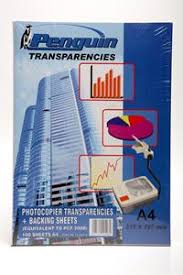 PENGUIN INKJET TRANSPARENCIES 50 P	