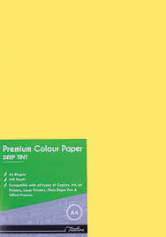 PAPER A4 80G BRIGHT YELLOW(100)