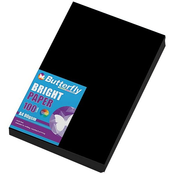 [PAPBRIGHTA480GB] RBE PAPER BRIGHT A4 80G BLACK