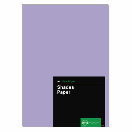 RBE PAPER BRIGHT A4 80G PURPLE 100 PACK