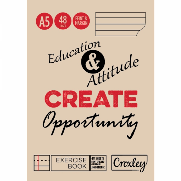 CROXLEY A5 48 PAGE F/M EXERCISE BOOK