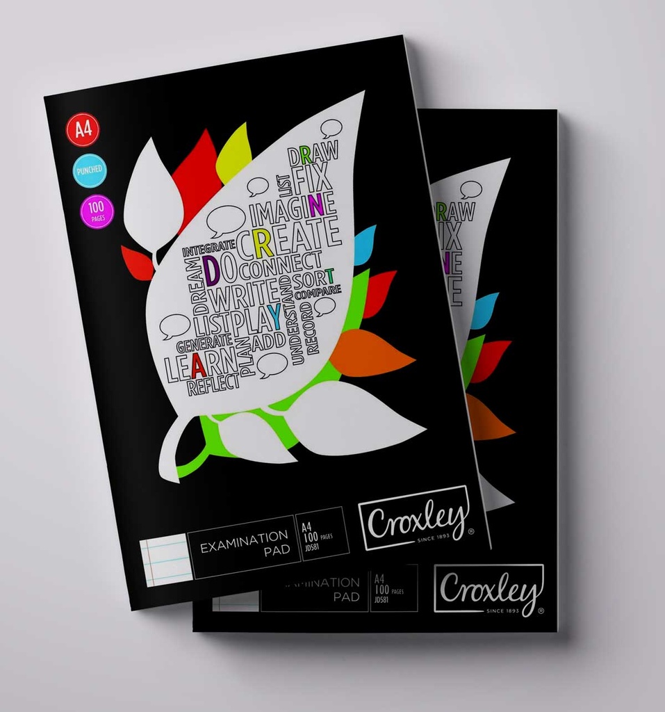 CROXLEY EXAM PAD 100S PUNCHED