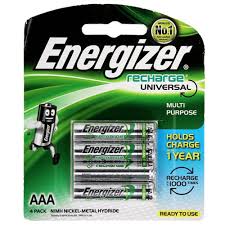 [BATENERRECHAAA4PK] ENERGIZER RECHARGABLE 700MAH AAA BATTERY CARD 4
