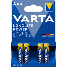 VARTA YELLOW AAA BATTERY CARD 4