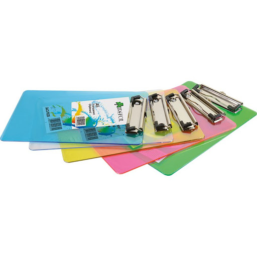 TREFOIL TRANSPARENT CLIPBOARD A4 ASSORTED