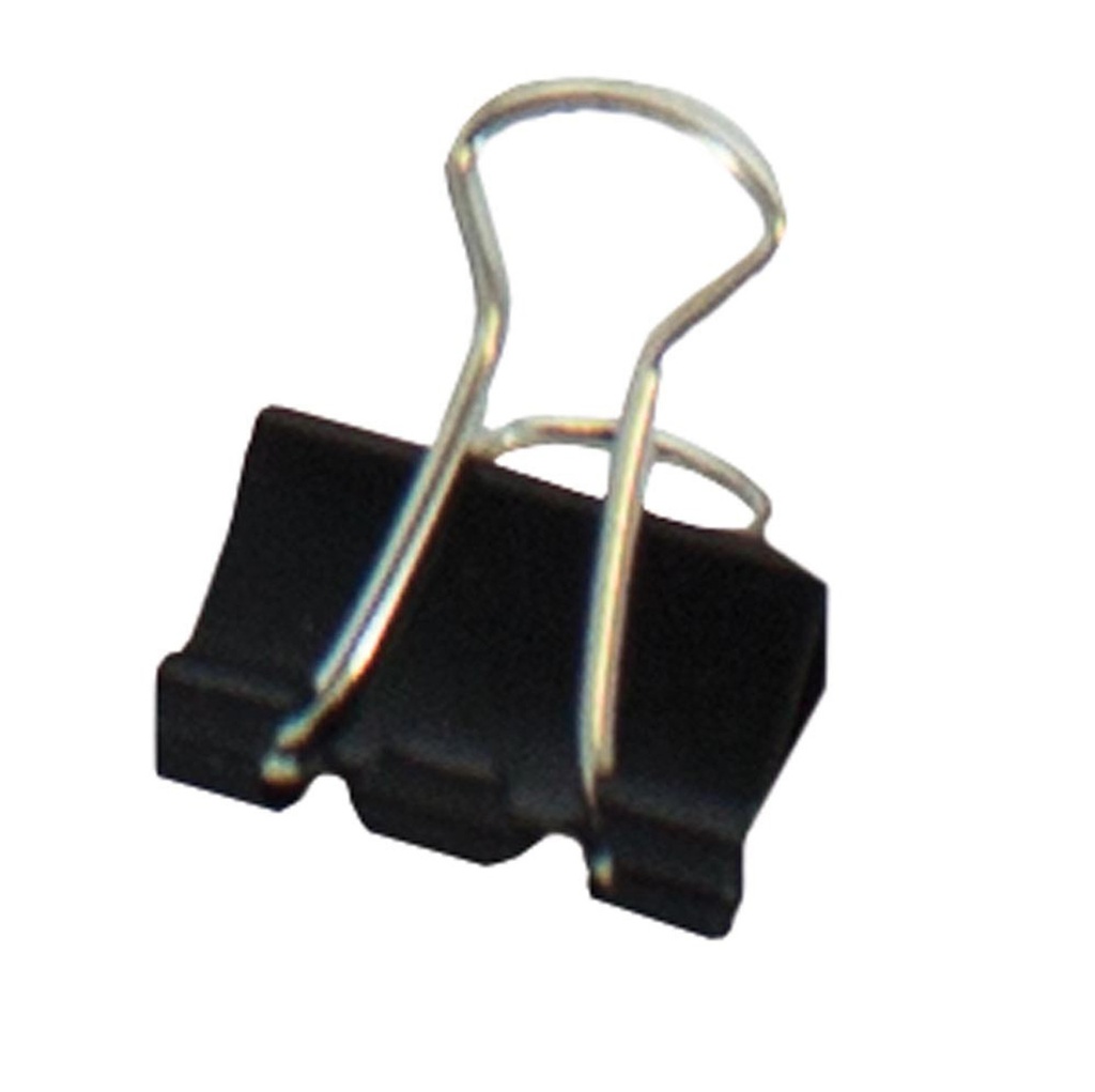 FOLDBACK CLIPS 15MM BLACK BOX OF 12