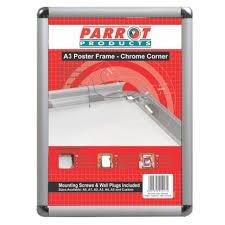 A3 CHROME CORNERS POSTER FRAME BG3003