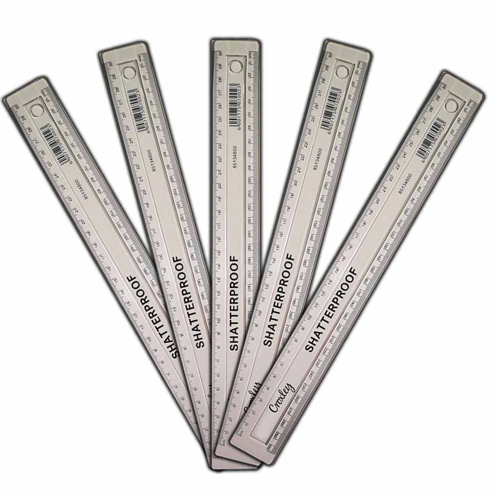 CROXLEY SUPERIOR RULER 30CM CLEAR