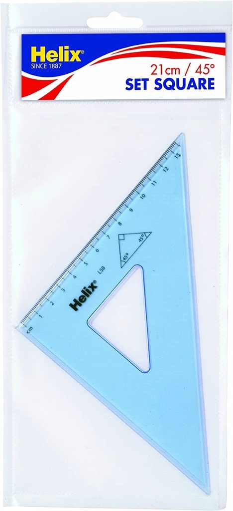 HELIX SET SQUARE 21CM 45 DEGREES