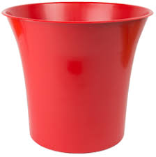 TREFOIL WASTE BIN 10LT RED