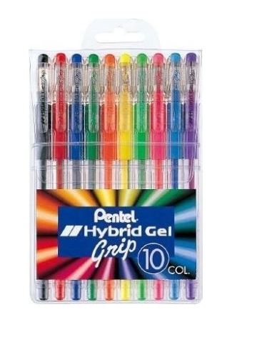 PENTEL K118-10W HYBRID GEL 10COL
