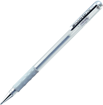 PENTEL K118 HYBRID METALLIC SILVER