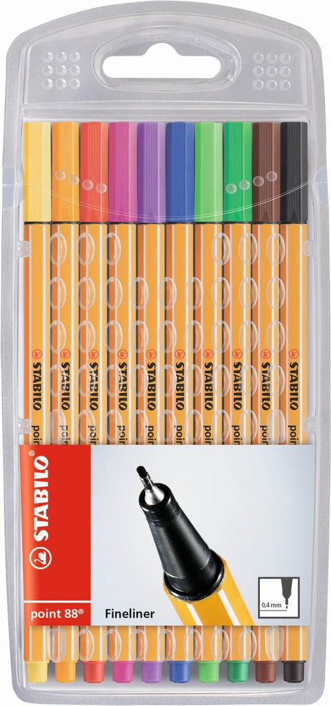 STABILO 88 PEN WALLET OF 10