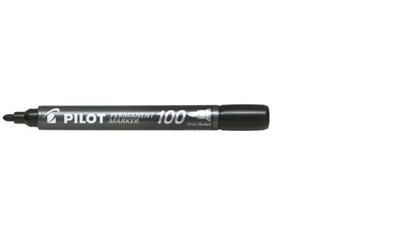 PILOT SCA-100 PERM MARKER BULLET BLACK 
