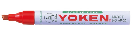 YOKEN FINE BULLET W/BOARD MARKER 600A RED