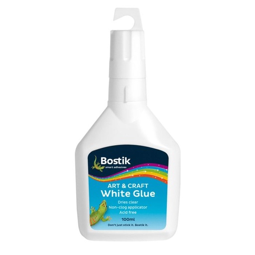 [ADHBOSTIKARTWHI100ML] BOSTICK ART & CRAFT GLUE WHITE 100ML 