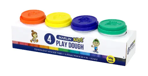 [PLAYDOUGH56G] MARLIN PLAY DOUGH 4 PACK 56GRMS