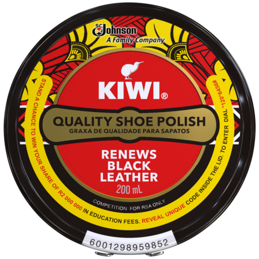 [KIWIPOLBLK] SHOE POLISH 200ML KIWI BLACK 
