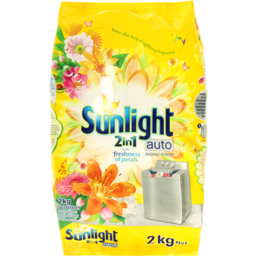 [SUNLIGHTWASH2KGAUTO] Washing Powder Sunlight Auto (Machine) 2kg