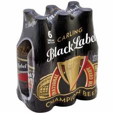 [BCARLBL6] CARLING BLACK LABEL 340ML BEER 6PACK