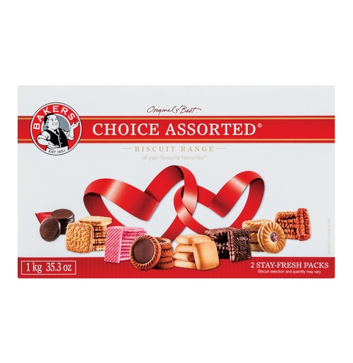 [BISCUITS1KGCHOI] Assorted Biscuits Bakers Choice 1kg