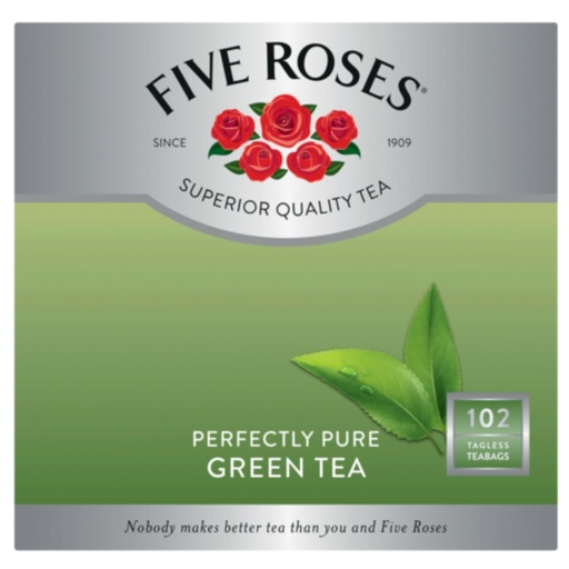 [TEA5ROSESGREEN102] Tea Five Roses Tagless 102s (250g) Green Tea