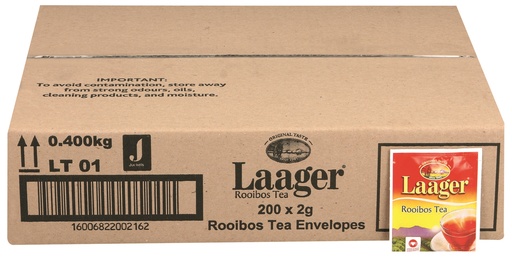 [TEALAAGERENVE200] Rooibos Tea Laager Envelopes 200 x 2g