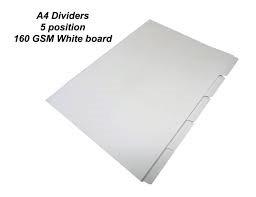 [DIV5POSBRDWHI] BOARD DIVIDER 5POS WHITE