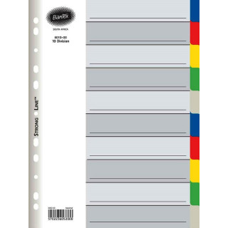 [DIVBAN10POSPVC] BANTEX 6010 A4 10POS PVC RAINB DIV