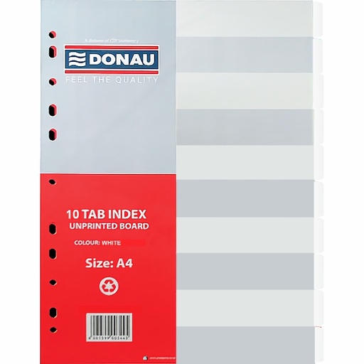 [DIVBRDDONAU10POSWHI] DONAU 10 POS WHITE BOARD DIVIDER