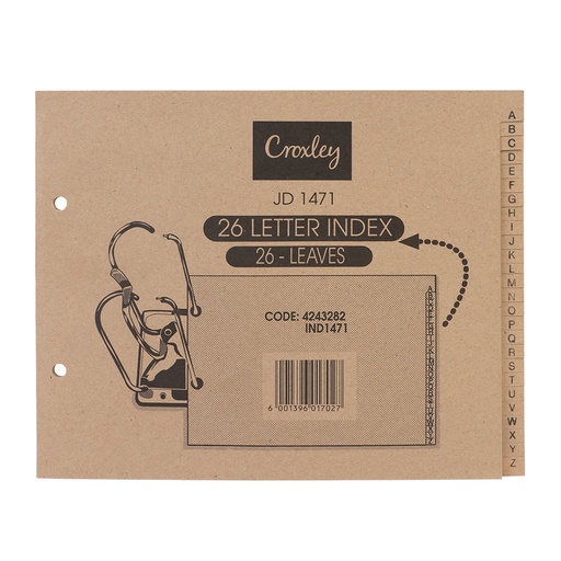 [DIVCRX1471A-Z] CROXLEY JD1471 L/A FILE DIVIDER A-Z