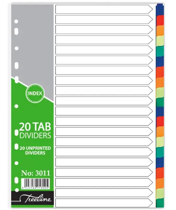 [DIVPVC20POS] PVC 20 POS DIVIDER RAINBOW