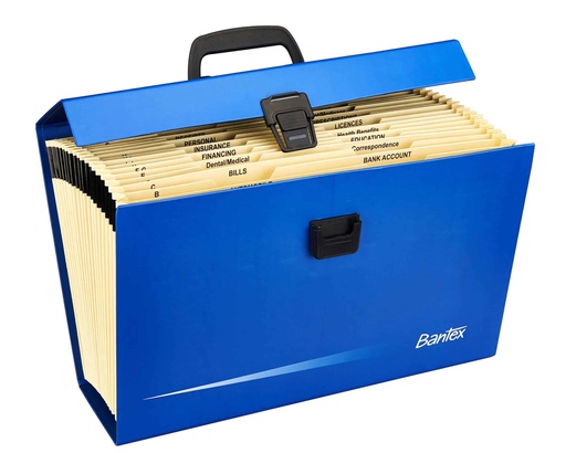 [FILBANT5568BLU] BANTEX 5568 EXPANDING FILES 19COMP BLUE A-Z