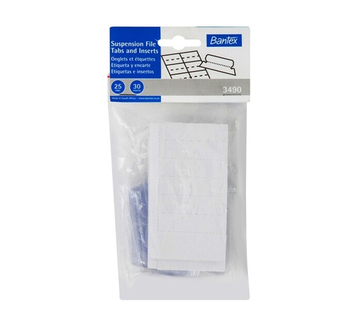 [FILBAN3490T&I] BANTEX 3490 TABS&INSERTS CLEAR (25)