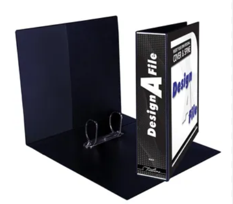 [BINDESIGN2D50BLK] DESIGN A FILE PVC 2D 50MM BINDER BLACK