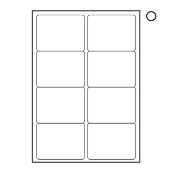 [LABLAS105X74W] LABELS LASER 105X74 8UP WHITE W234