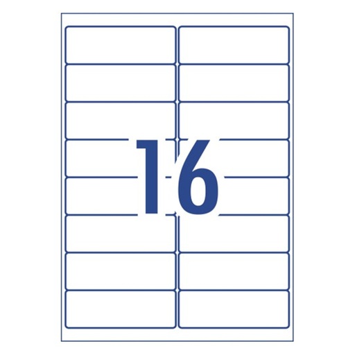 [LABLAS99X34W] LABELS LASER 99.1X34 16UP WHITE