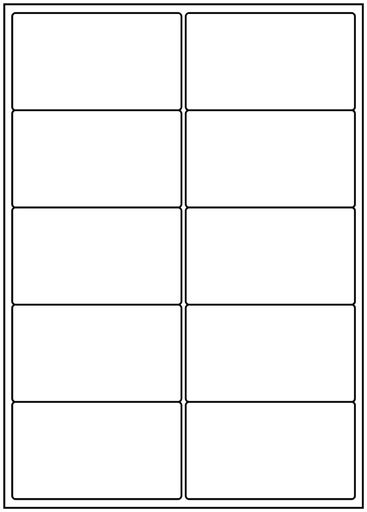 [LABLAS99X57W] LABELS LASER 99X57 10UP WHITE