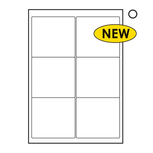 [LABLAS99X93.01] LASER LABELS 93.1X99 6UP WHITE W120