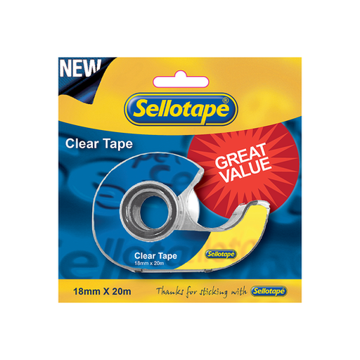 [TSELL18X15DISP] SELLOTAPE 18X15 CLEAR WITH DISPENSER
