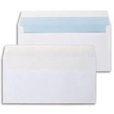 [ENVDLBWHTS/EASI] DLB 110X220 WHITE PLAIN SELF SEAL ENVELOPE