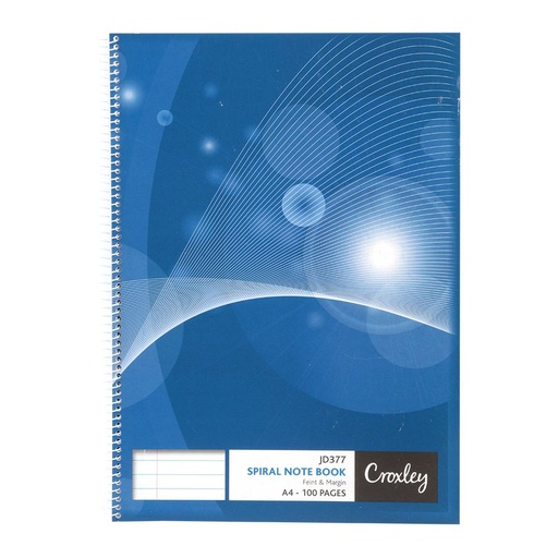 [BKJD377NOTEA4] CROXLEY JD377 H/COVER A4 100P NOTE BOOK
