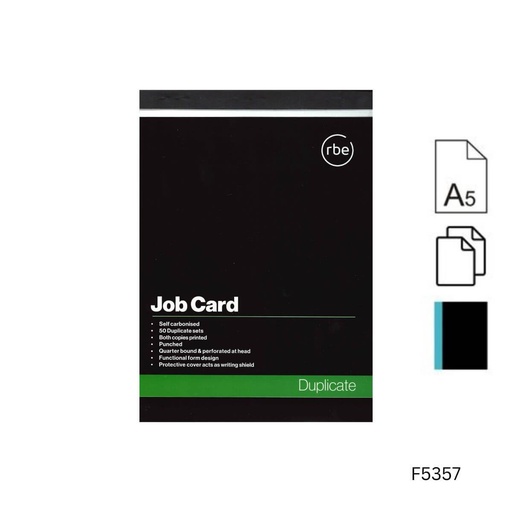 [BKRBEA5DUPJOB] RBE NCR A5 DUP JOB CARD