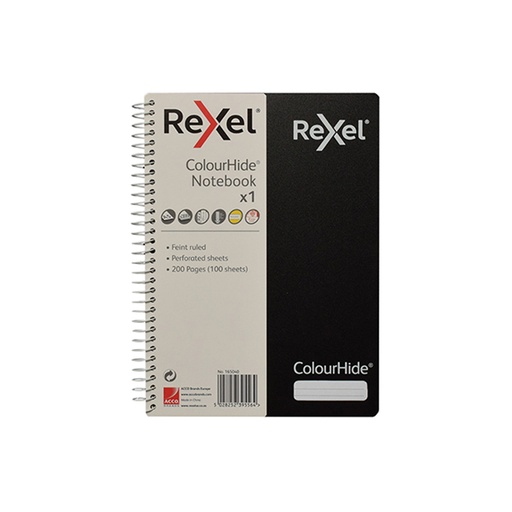 [BKREXNOTEA5] REXEL COLOURHIDE A5 NOTE BOOKS